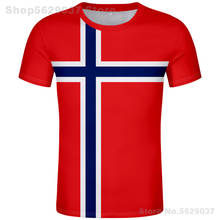 Camiseta de Noruega personalizada con número de nombre, ropa con texto y foto, personalizada, gratis 2024 - compra barato