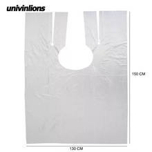 Univinlions 130*150 Disposable PE Waterproof Apron Cut Perm Dye Hair Cape Gown Antistatic Barber / HomeWrap Hairdressing Cloth 2024 - buy cheap