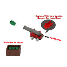 [MOC Hub] Cannon Gun Building Blocks 2527 84943 Kids Assembled Toys  Military Handmade Bricks ABS Plastic Compatible Major Brand 2024 - buy cheap