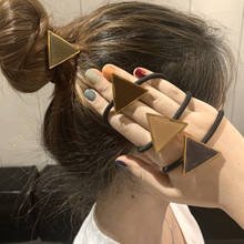 Nueva joyería de moda para mujer, cuerda de cabeza de aleación, diadema de cola de caballo Simple de triángulo ins coreano 2024 - compra barato