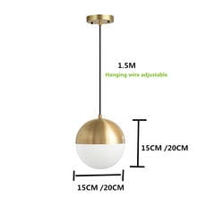 Подвесной светильник Nordic, лампа с гальваническим покрытием, для творчества, круглый шар, подвесной светильник s для спальни, прикроватный декоративный светильник, E27 2024 - купить недорого