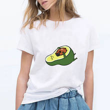 Camiseta de aguacate para mujer, remera vegana Harajuku Kawaii de manga corta, camiseta de estilo coreano, camisetas de calle para mujer 2024 - compra barato