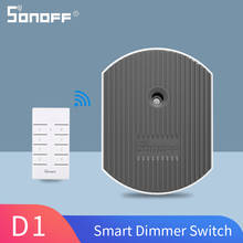 Sonoff dimmer switch d1 wifi inteligente módulo de interruptor ajustar a luz rm433 rf app voz controle remoto trabalho para o google casa alexa 2024 - compre barato