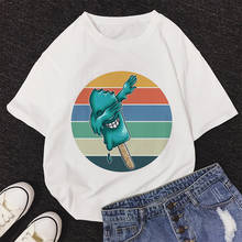 Camiseta de manga de sorvete de kawaii dos desenhos animados legal feminino casual adolescente meninas roupas gráficas camisetas femininas verão 2024 - compre barato