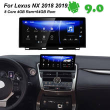 Sistema multimídia automotivo, reprodutor com android 9.0, tela sensível ao toque, navegação gps, rádio, bluetooth, para lexus nx 300h, nx200, lexus nx200t 2018, nx300h, nx 200 t 200 2024 - compre barato