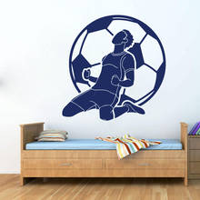 Soccer Car Laptop Decals Decor Boy Room Football Sport Game Livingroom Player Wall Stickers Kids Vinyl Art Decoration LW315 2024 - buy cheap