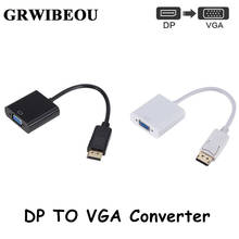 DP к VGA адаптеру DisplayPort DP к VGA кабелю папа к женскому DP к VGA конвертеру для ПК компьютера ноутбука HDTV монитор проектора 2024 - купить недорого