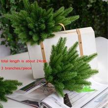 10Pcs Green Pine Artificial Flower Needle for Wedding Christmas Decoration DIY Craft Gift Xmas Tree Decor Fake Plant Scrapbook 2024 - buy cheap