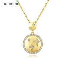 LUOTEEMI Big and Small Round Long Chain Pendant Necklace Multiple Shining Stars AAA CZ Setting for Children 2020 Fashion Jewelry 2024 - buy cheap