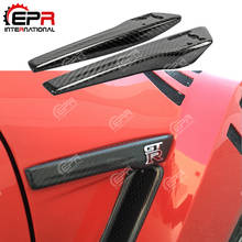 For Nissan GTR R35 2017 MY17 OEM Style Carbon Fiber Front Fender Logo Emblem Replacemnet Glossy Fibre GT-R Trim Badge Sticker 2024 - buy cheap