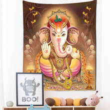 Гобелен в виде буддийского слона, настенный, богемный, тайский стиль, цветной Настольный коврик, художественное украшение для гостиной 2024 - купить недорого