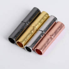 Conector magnético com fechos redondos, cores douradas, para pulseira de couro de 3-15mm, colar, conector para fazer joias, diy, 6-10 peças 2024 - compre barato