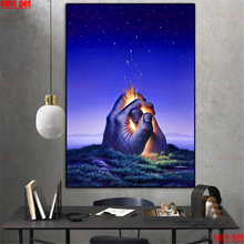 Broca cheia quadrado diamante bordado céu estrelado aperto de mão chama pintura diamante arte abstrata 5d ponto cruz diy mosaico presente 2024 - compre barato