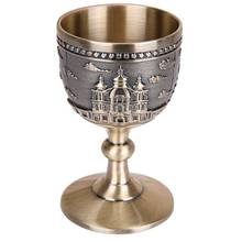 Classical Metal Wine Cup Handmade Small Goblet Household Copper Wine Glass Carving Pattern 2024 - buy cheap
