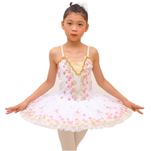 Ballet Dress White Swan Lake Tutu Skirts Children's Dance Costumes For Girls Performance Dress Floral Embroidered Crystal 2024 - buy cheap