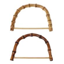 1Pc D shape Bamboo Handle for Handmade Handbag DIY Tote Purse Frame Making Bag Hanger 11cm 2024 - buy cheap