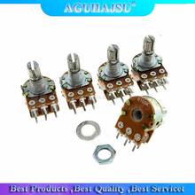 5pcs WH148 B1K B2K B5K B10K B20K B50K B100K B500K 6Pin 15MM Shaft Amplifier Dual Stereo Potentiometer 1K 2K 5K 10K 50K 100K 500K 2024 - buy cheap