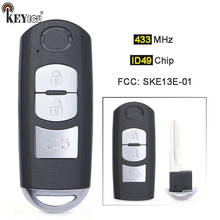 KEYECU-llave inteligente de coche, mando a distancia de 3 botones, Chip ID49 FCC: SKE13E-01, 433MHz, para Mazda 3, 6, 2014, 2015, 2016, 2017 2024 - compra barato