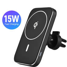 2 In1 Magnetic Car Wireless Charger Qi 15w Fast Charging Mount Air Vent Phone Stand For Iphone 12 ProMax Mini Magnet Car Holder 2024 - buy cheap