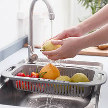 Kitchen Telescopic Sink Hollow Fruit And Vegetable Cleaning Basket Multifunctional Sink Vegetable Cleaning Drain Basket Rack 2024 - buy cheap