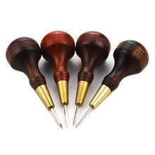 high quality Wood Handle Awl DIY Leather Punching Tools Straight Awls Hole Puncher Drills for Leather Craft Awl Hand Stitching 2024 - buy cheap