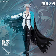 Anime! Arknights SilverAsh Battle Suit Gothic Uniform Cosplay Costume Full Set Halloween Party Outfit For Men Free Shipping 2024 - buy cheap