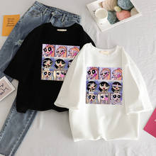 Summer casual Women T-shirts Ulzzang Streetwear kawaii cartoon print Tshirt Korean Style Tops Harajuku short sleeve t shirt 2024 - buy cheap