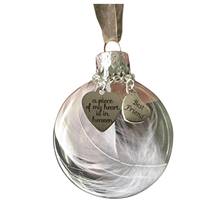 A Piece of My Heart Is In Heave Memorial Hangs Ornament Feather ball best friend commemorate hanging pendant souvenir Gift 2024 - buy cheap