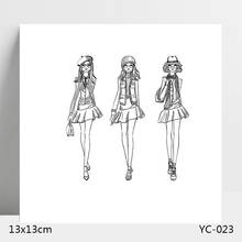 AZSG girl Clear Stamps For DIY Scrapbooking/Card Making/Album Decorative Silicone Stamp Crafts 2024 - buy cheap