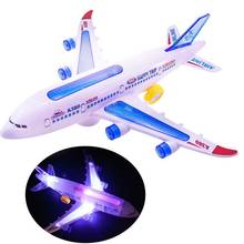 Avião luzes led música aeronaves brinquedos quentes para crianças diy montado modelo de avião brinquedo elétrico meninos aniversário presente natal 2024 - compre barato
