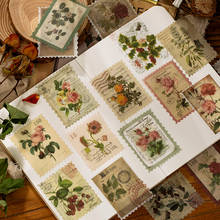 60pcs/set Retro Plants Stamp Journal Decorative Writable Paper Stickers Scrapbooking Stick Label Diary Stationery Album Stickers 2024 - buy cheap