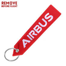 AIRBUS Red Keychain Double-sided Embroidery A320 Aviation Key Ring Chain for Aviation Gift Porte Clef Lanyard Keychains 2024 - buy cheap