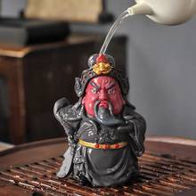Resin Color-Changing Tea Pet Ornaments Office Table Decor Retro Guan Gong Craft Kung Fu Small Discolored Figurine  Tea Ceremony 2024 - buy cheap