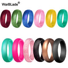 WBL 12pcs/lot 5.7mm Women Silicone Rings Food Grade FDA Silicone Finger Ring Hypoallergenic Flexible Women Wedding Rubber Bands 2024 - buy cheap