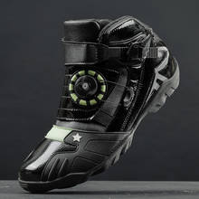 Botas de moto impermeables para hombre, calzado protector antideslizante para carreras de Motocross, todoterreno 2024 - compra barato