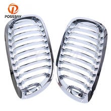 POSSBAY 1 Pair Chrome Plating Front Kidney Grilles for BMW 3-Series E46 Coupe 2003/2004-2006 2 Door Facelift Auto Racing Grill 2024 - buy cheap