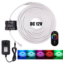 DC 12V RGB Neon Strip Set +Touch Remote Waterproof Indoor Outdoor Home Decoration Flexible Tape Ribbon 5050 RGB LED Strip Light 2024 - buy cheap
