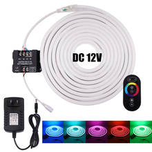 Fita de led colorida, dc 12v rgb, neon, decoração de casa, áreas internas e externas, à prova d'água, 5050 2024 - compre barato