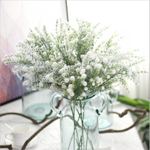 Rama de tacto Real blanco Gypsophila de plástico flores artificiales de la boda de DIY casa balcón decoración al aire libre babysbreath flores 2024 - compra barato