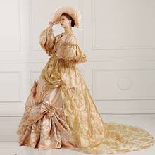 Необычное викторианское средневековое искусственное платье, танцевальное бальное платье с шляпой 1508 2024 - купить недорого
