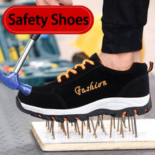 Anti-Smashing Work Safety Shoes Men Steel Toe Puncture-Proof Industrial Shoes Spring Non-Slip Mens Leather Casual Sneakers 36-46 2024 - buy cheap