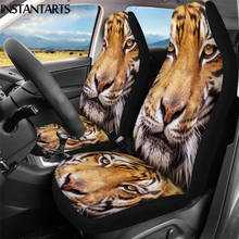 Универсальные чехлы INSTANTARTS на автомобильные сиденья, растягивающиеся Защитные чехлы для сидений с 3D принтом тигра/совы 2024 - купить недорого
