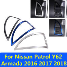 Side outlet outlet cover decorative side vent sticker car vent cover Panel frame For Nissan Patrol Y62 Armada 2016 2017 2018 2024 - buy cheap