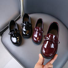 Fashion Tassel Kids Shoes Princess Little Girls Spring Autumn Patent Leather Black 2022 Children Wine Red School Shoes 3-12 Year 2024 - buy cheap