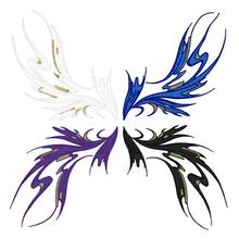 1Pairs Black White Blue Wings Applique Clothing Embroidery Patch Fabric Sticker Iron on Patches Craft Sewing Repair Embroidered 2024 - buy cheap