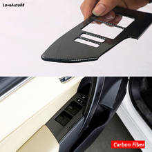 Car Door Window Lift Switch Button Cover Trim Panel Carbon Fiber Trim Sticker For Toyota Corolla 2015 2016 2017 2018 Accessorie 2024 - buy cheap