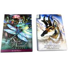 Jogo de tabuleiro espíritos dos animais oráculo completo em inglês 52 cartas baralho jogo de tabuleiro para festa de cartas 2024 - compre barato