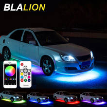 4pcs Car Neon underglow Flexible Strip LED Remote/APP Control Ambient Light Atmosphere Lamp Car Underglow Underbody System Lamp 2024 - buy cheap