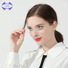 VCKA Square Rimless Reading Glasses Women  Eyeglasses Titanium Alloy Presbyopic Frameless Custom Prescription lens Eyewear 2024 - buy cheap
