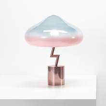 Lámpara de escritorio de arte para sala de estar, lámpara postmoderna de princesa rosa, seta, hogar, ejemplo, villa, personalidad 2024 - compra barato